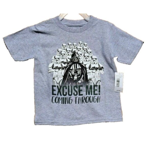 Star Wars Kids 2T Excuse Me, Coming Through Gray Mad Engine T-Shirt - Picture 1 of 2